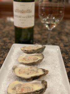 Oysters with a beurre blanc