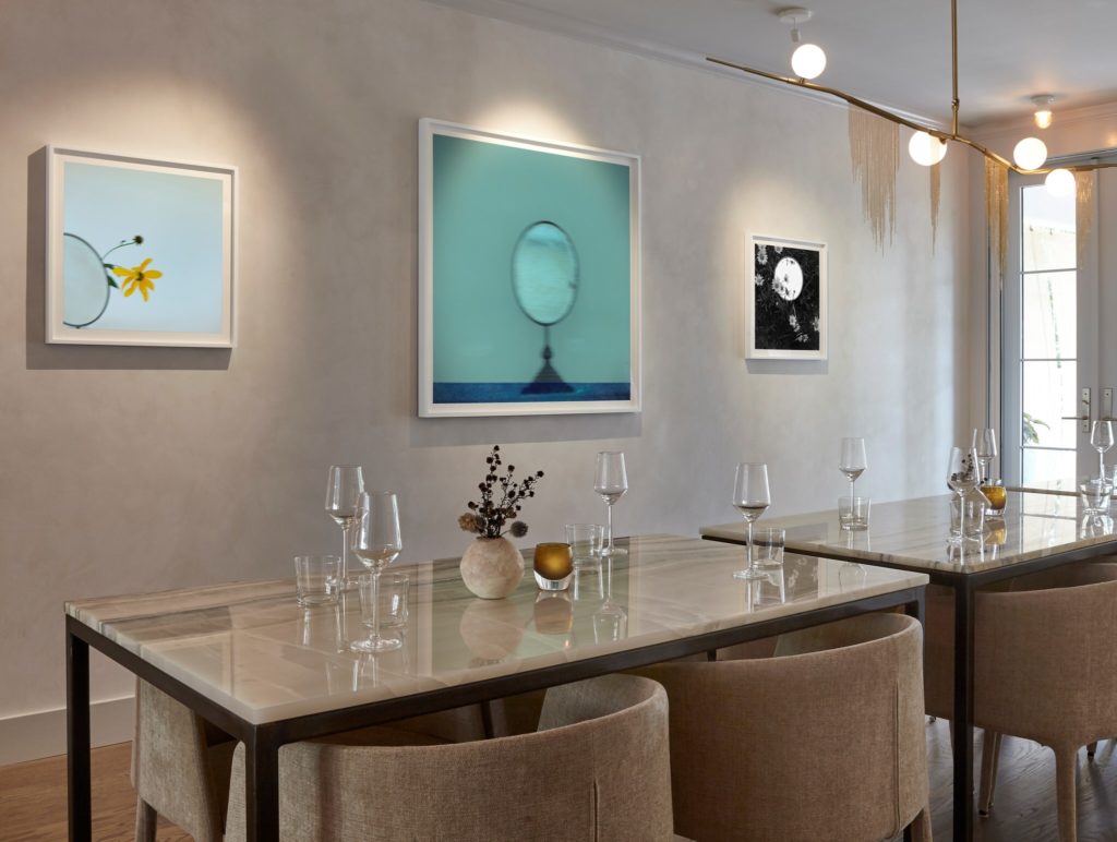 Works by Jeannette Montgomery Barron, exhibited at the tasting room. Installation photograph by Standard Space 